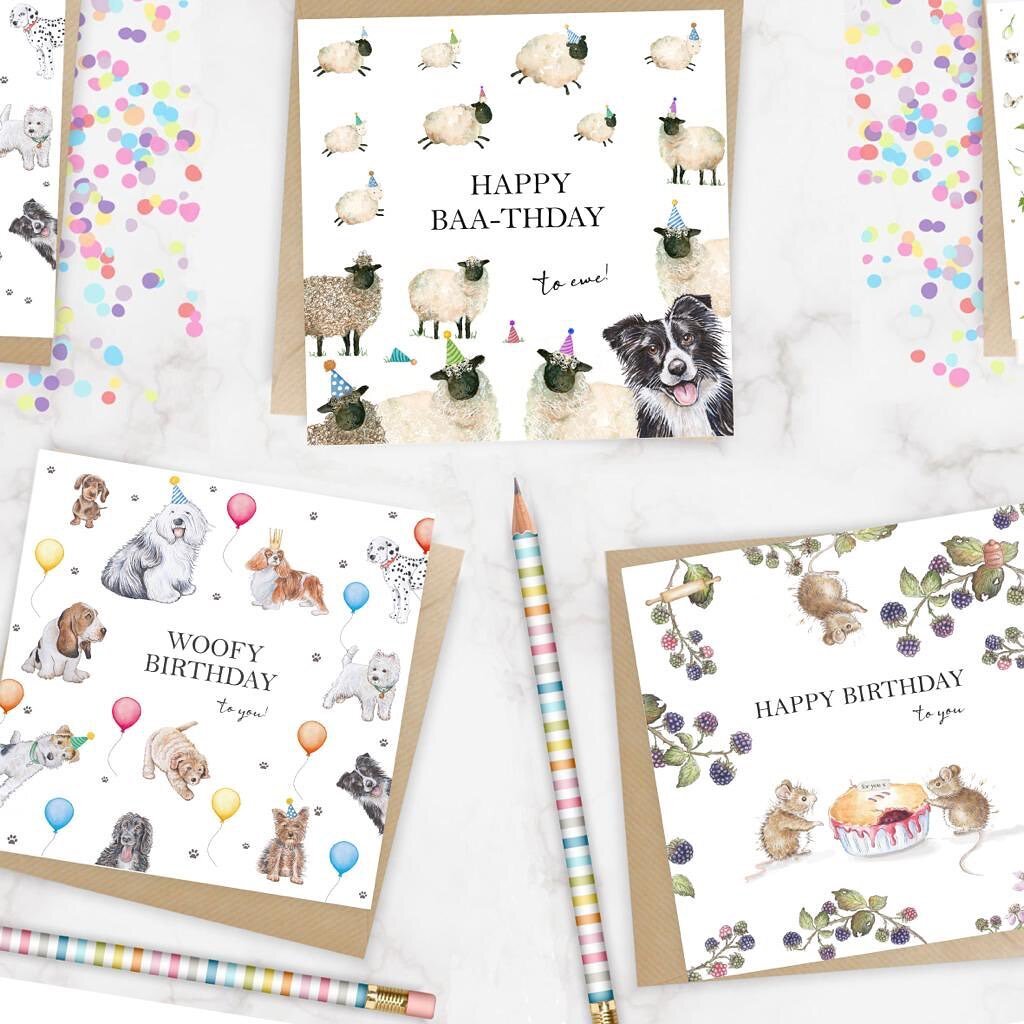Happy Saturday to you!

 I can&rsquo;t believe we are in September! Here are a few of my recent birthday card designs. It has reminded me that I really should pick some blackberries today if I get a chance!

Tomorrow I&rsquo;ll be @haselburymill on a