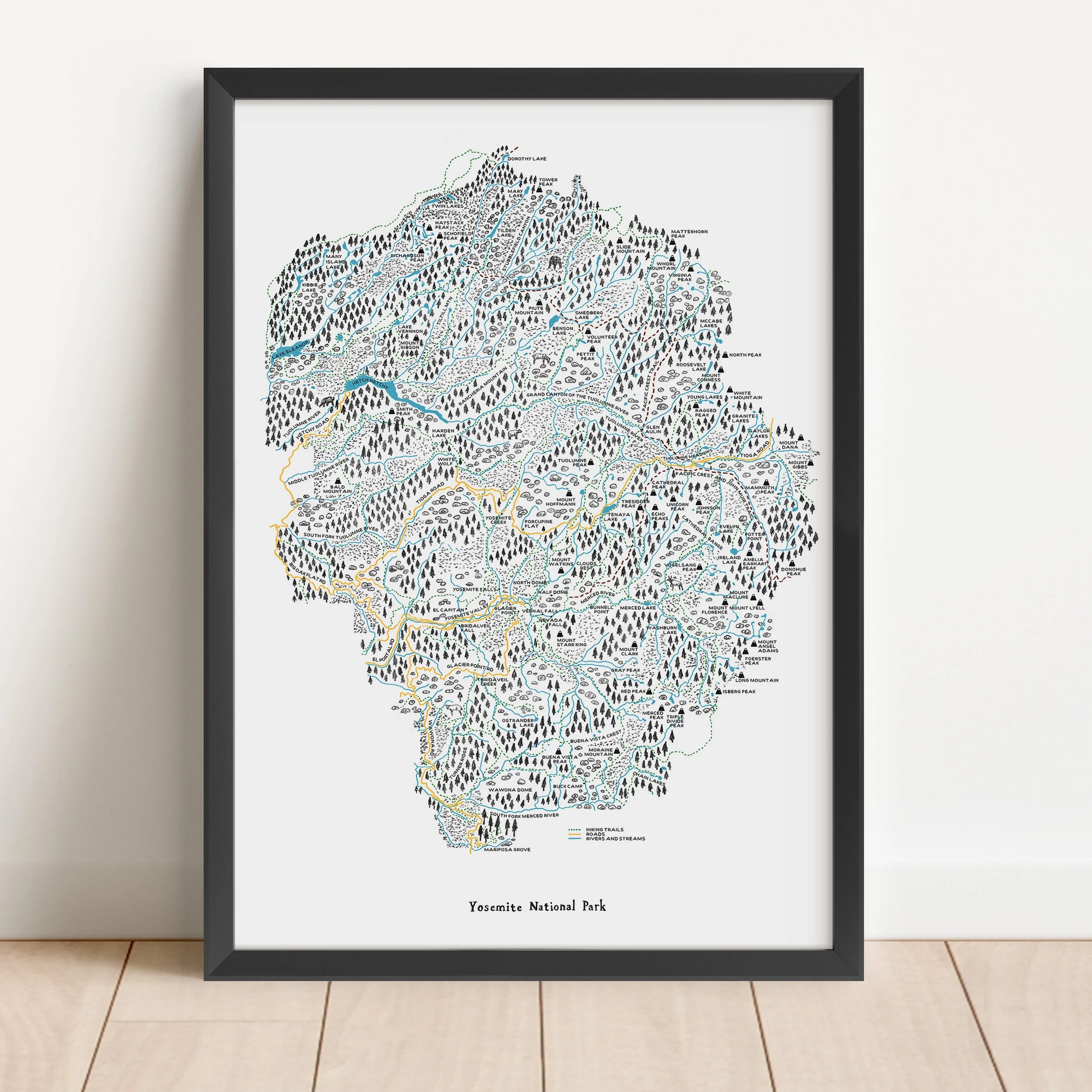 Yosemite National Park Map