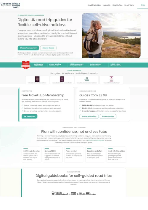 Uncover Britain website preview