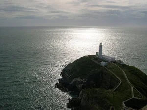 North Wales coast and lighthouse scenery