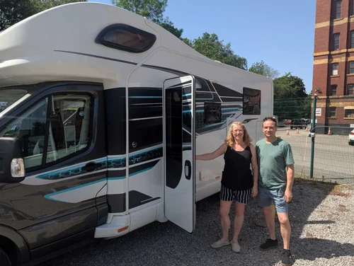 Collecting the Swift Voyager 494 motorhome from Swift Go's Stockport depot