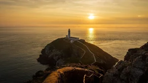 Lighthouse scenery on Anglesey in North Wales