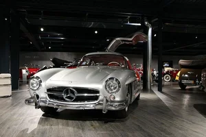 Classic vehicle representing a motoring-themed road trip