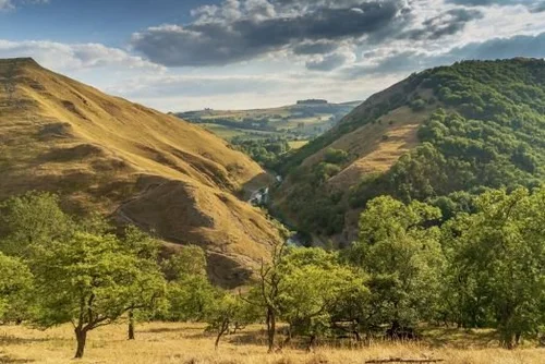 Dramatic valley scenery near the southern approach to Yorkshire