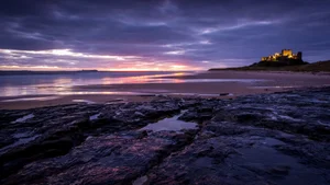 The Northumberland coastline with beaches, dunes and big skies