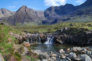 Fairy Pools waterfall landscape on Skye