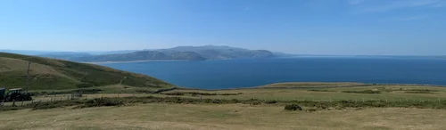 Coastline and mountain views from the Great Orme in North Wales