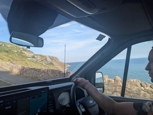 Coastal road around the Great Orme in Llandudno with cliffs and sea views