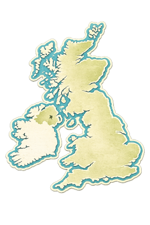 Clickable map showing England road trip routes from Uncover Britain, including Northumberland, Yorkshire, the Lake District, the Peak District, Cornwall, the Cotswolds, Norfolk, Kent, Sussex, Wiltshire und der Malvern Hills
