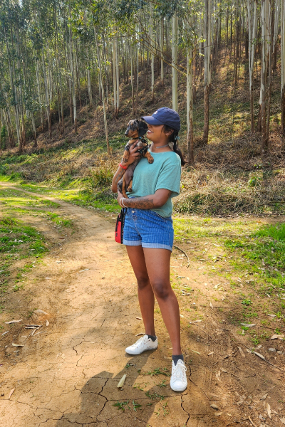 Sheri the designer of Sheri & Co is a dog mum to 4 dogs