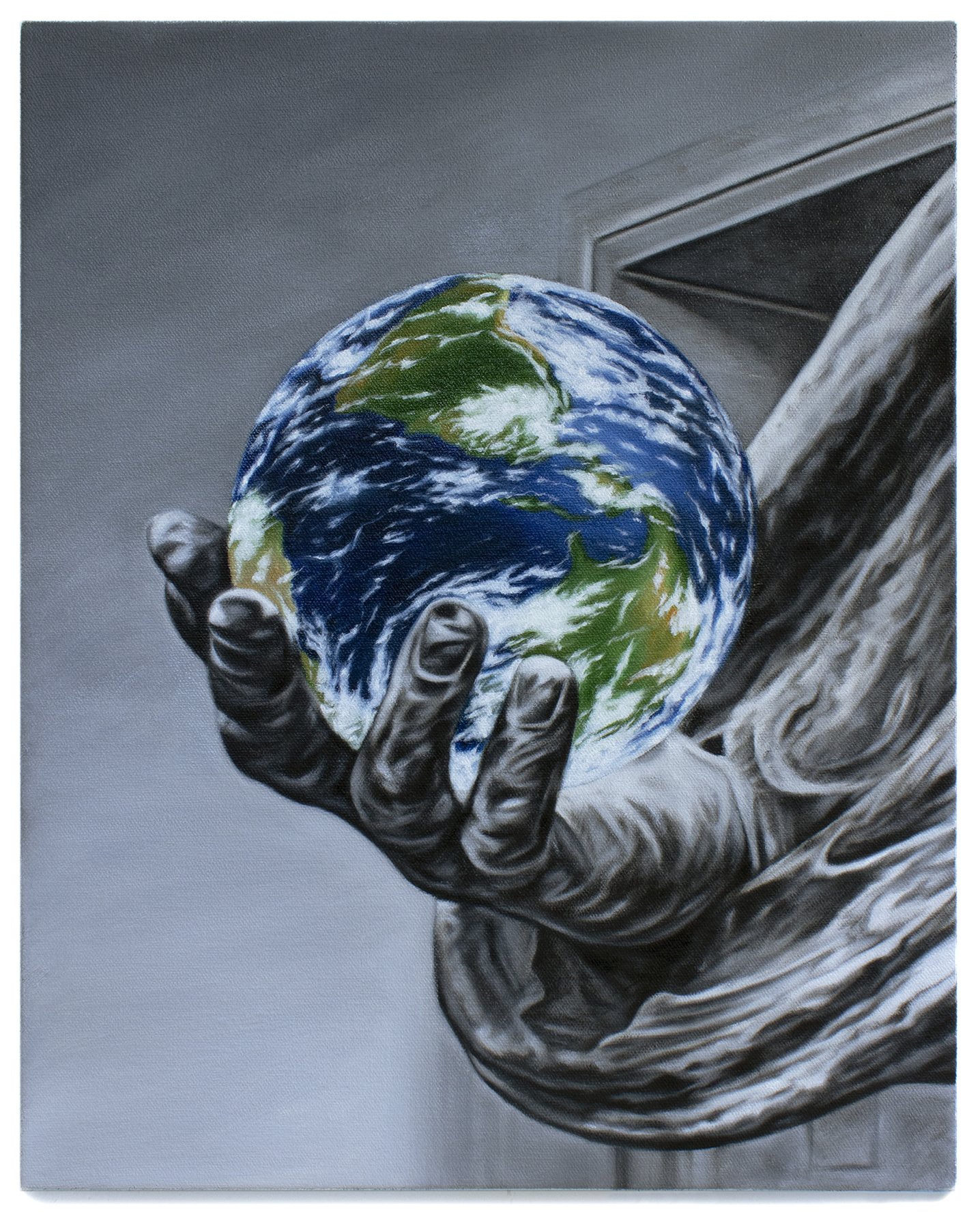 Koyaanisqatsi, 2025, oil on canvas, 15 x 12"