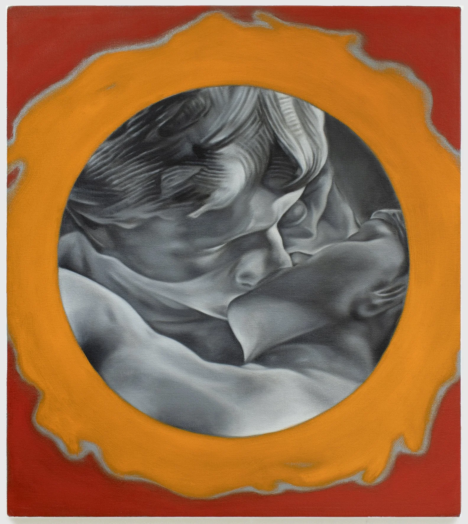 Hot Romance on a Warm Planet, 2025, oil on canvas, 18 x 16"