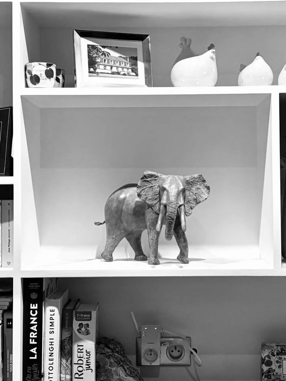 A new home, and yet... it feels like she belongs.
Her name is Wisdom. 

Un nouveau foyer, et pourtant... Sagesse y a toujours eu sa place...

#bronzesculpture #matriarch #artisteanimalier #homedecor #elephantart