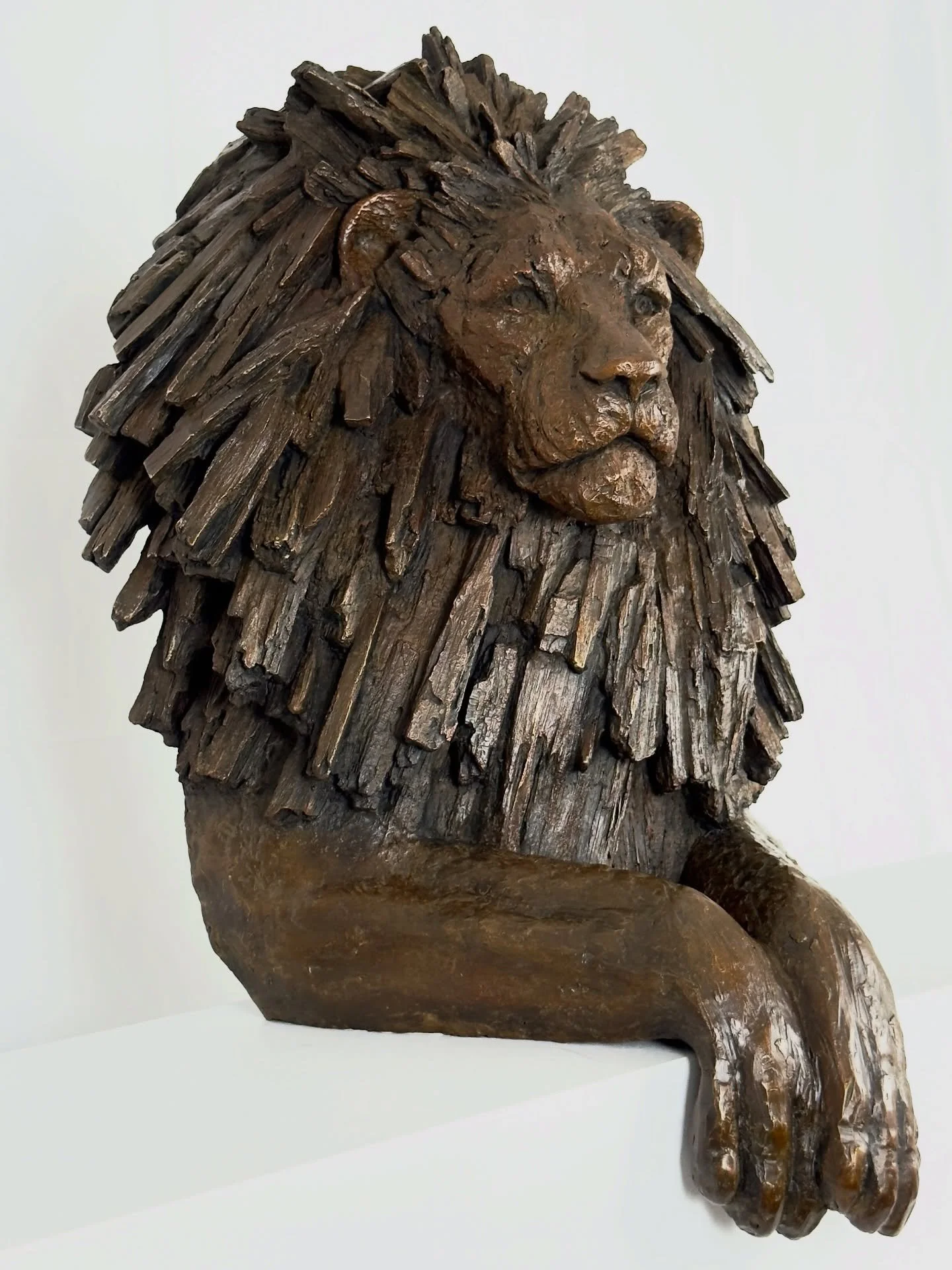 Le Veilleur incarne une puissance calme et stable. Sa crinière, empreinte du chêne, révèle dans le bronze une force organique brute tandis que sa position lui donne une autorité naturelle.

&ldquo;Le calme est la vertu des forts.&rdquo; Friedric