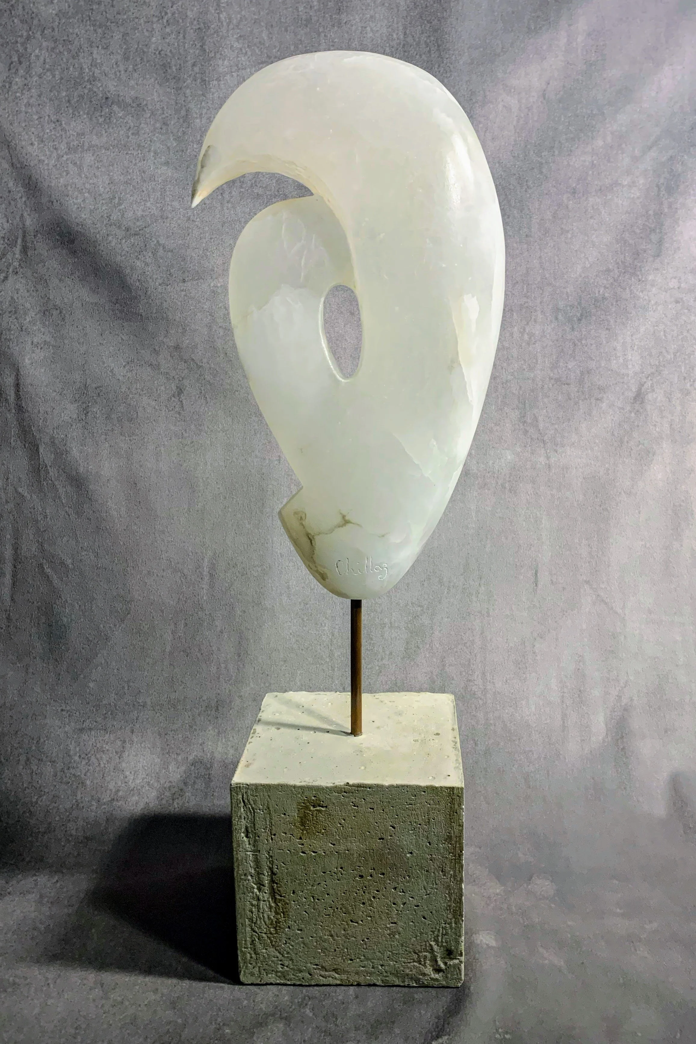 back od stone ceal sculture glass marble look