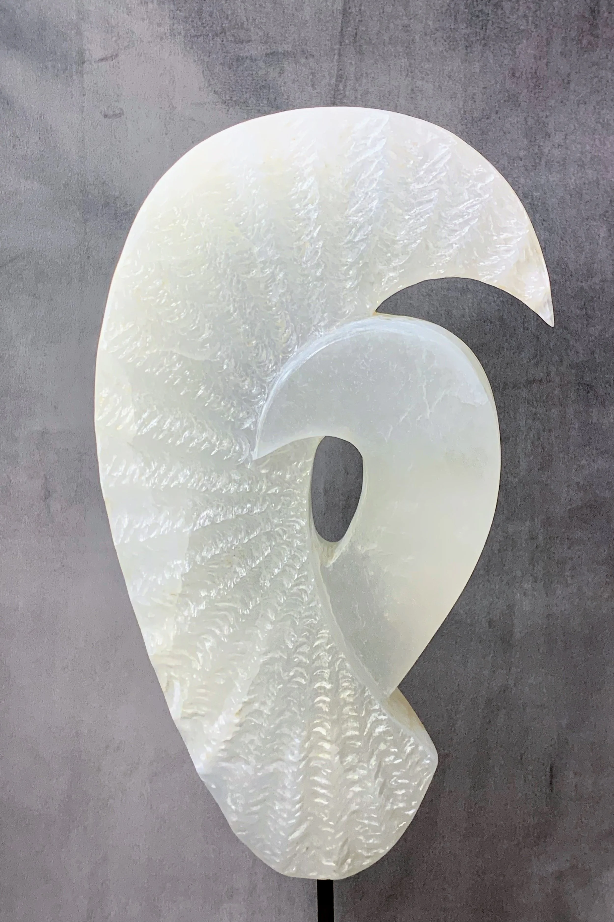 clear alabaster light through sculture