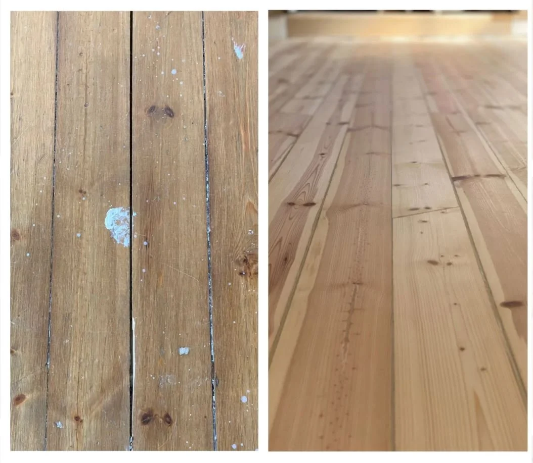 GULVSLIPING OG TETTING AV SPREKKER I FURUGULV PÅ FROGNER