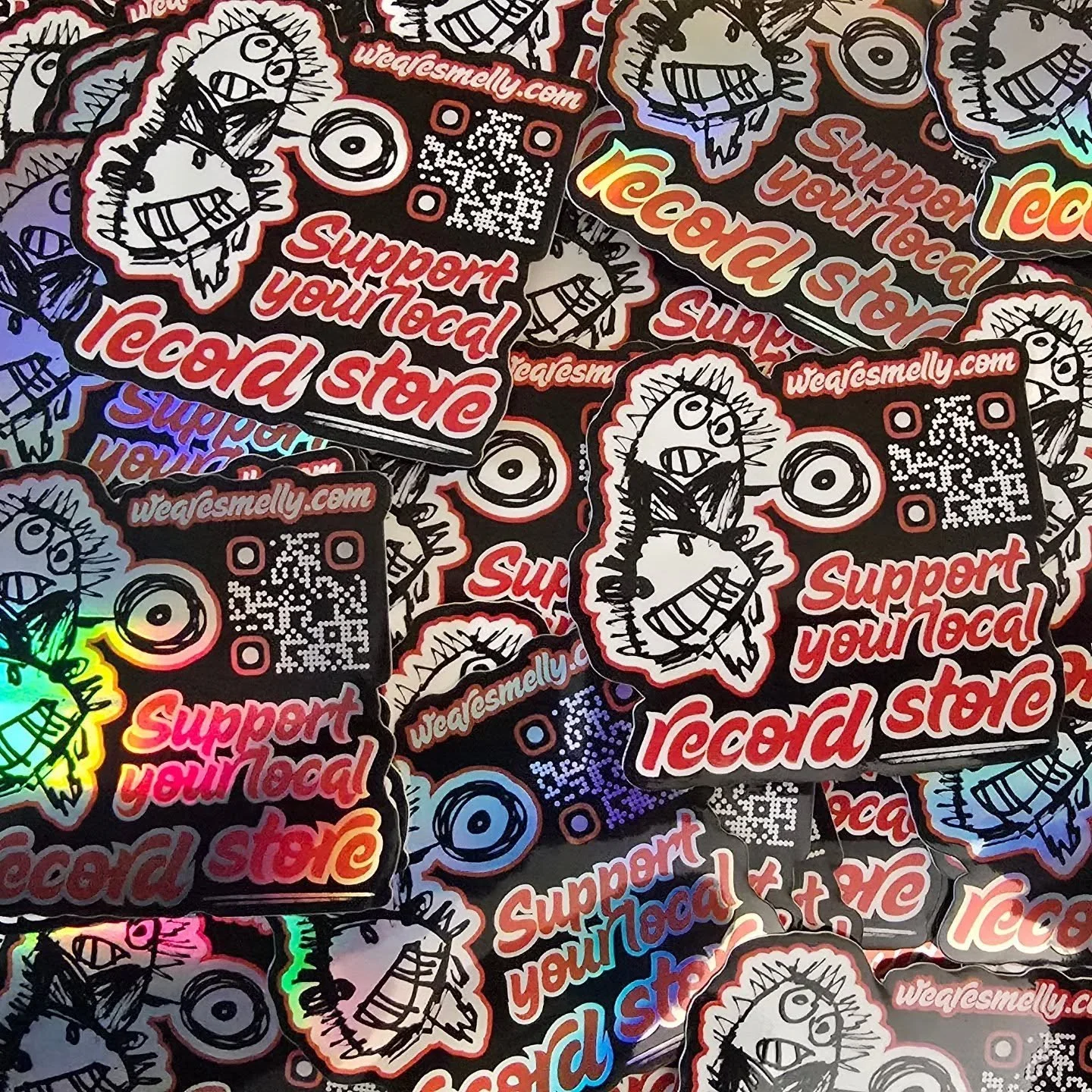 I'll be at lots of record shows in the next few months. I'll be attending on behalf of Slipped Disc Records, Women In Vinyl, The Laundromat, maybe BCW but ALWAYS as @wearesmelly 

Grab a freebie when you see me! Yes, all stickers, record store maps, 