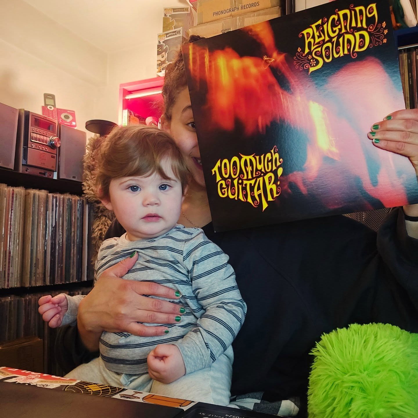 He likes the cover art on this Reigning Sound record alot...but i wasn't expecting him to be so excited that I had a second copy. This is my kinda guy. 

Happy Tuesday.