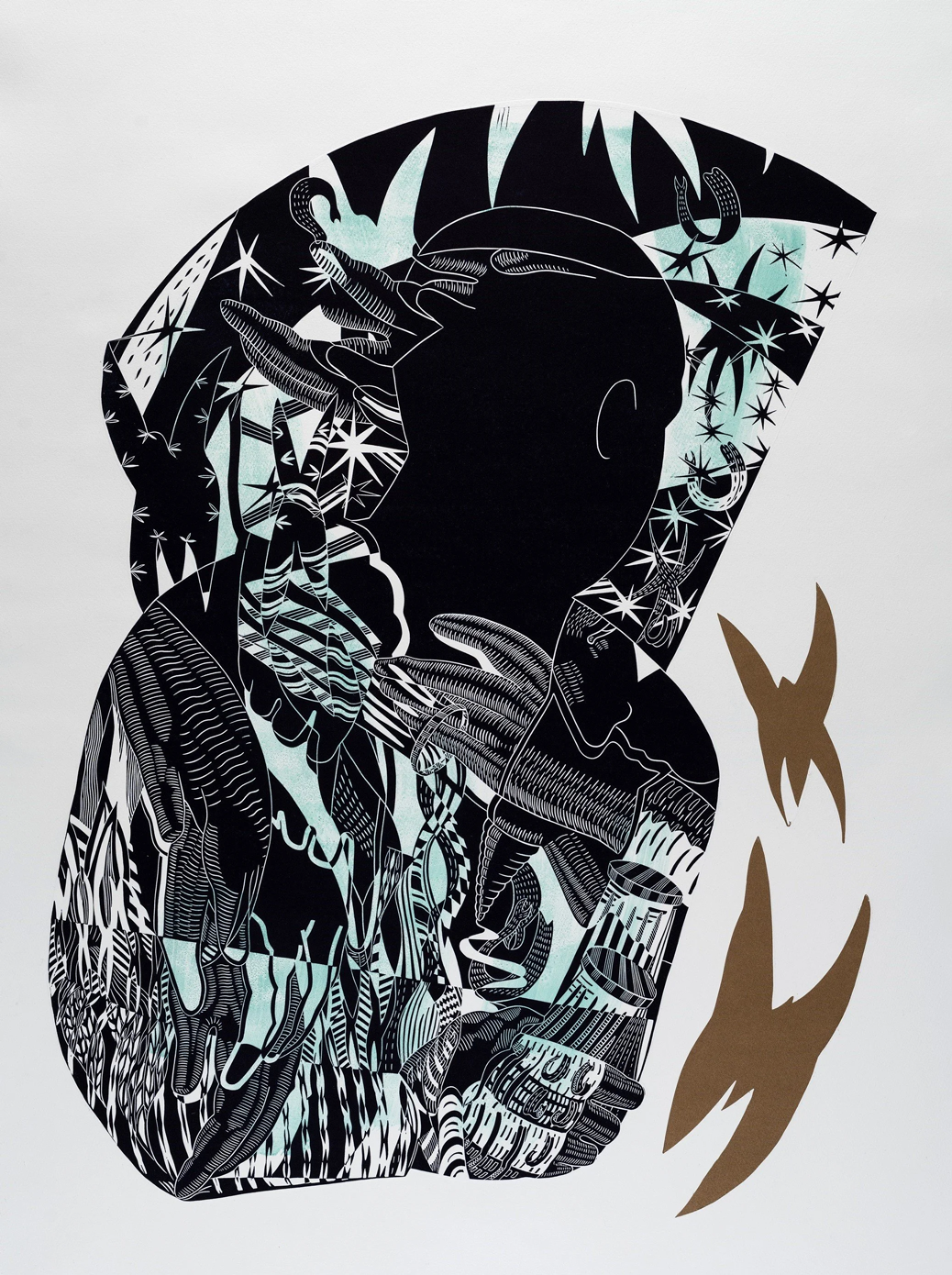 Hermes View
Linocut 86cm x 62cm