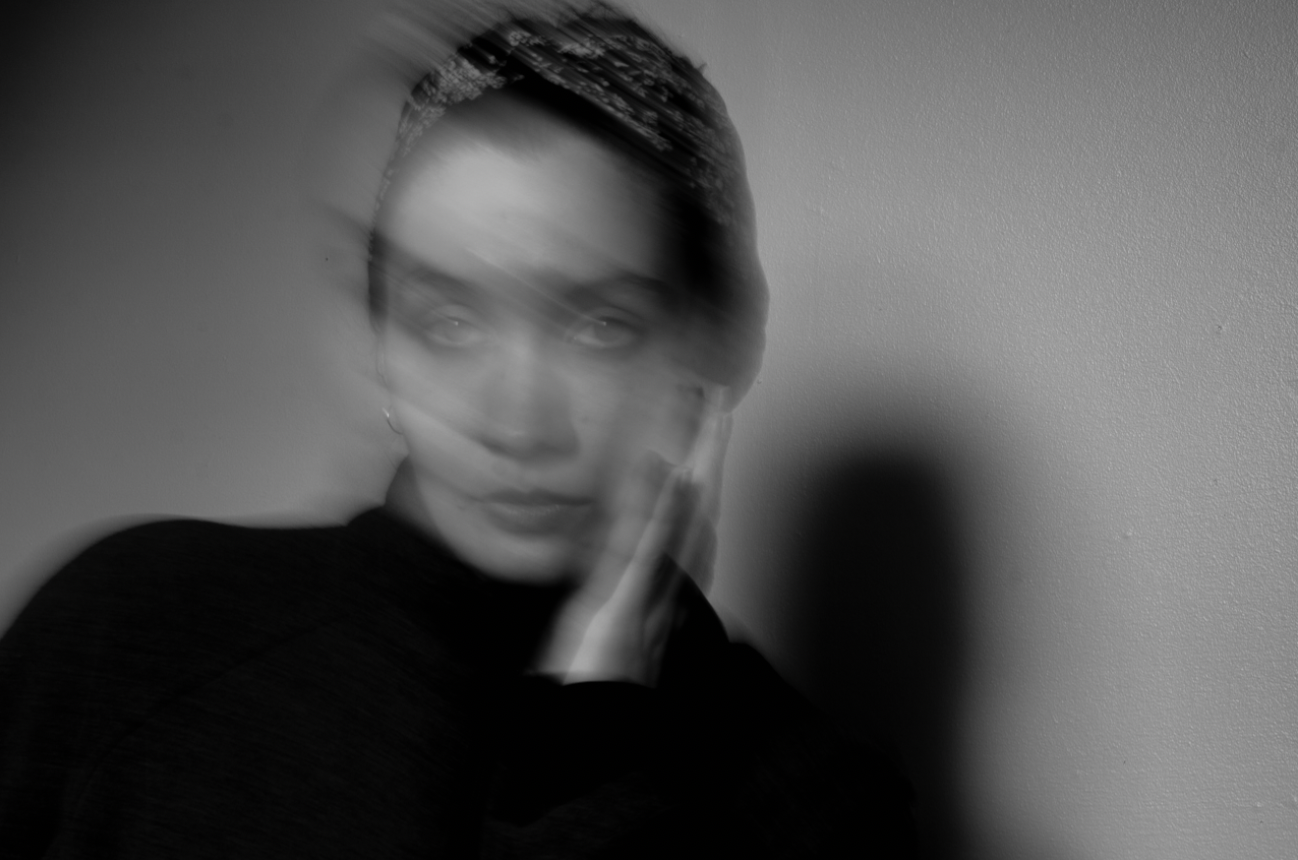 “Motion blur self-portrait of me, capturing movement and ethereal energy in abstract fine art photography.