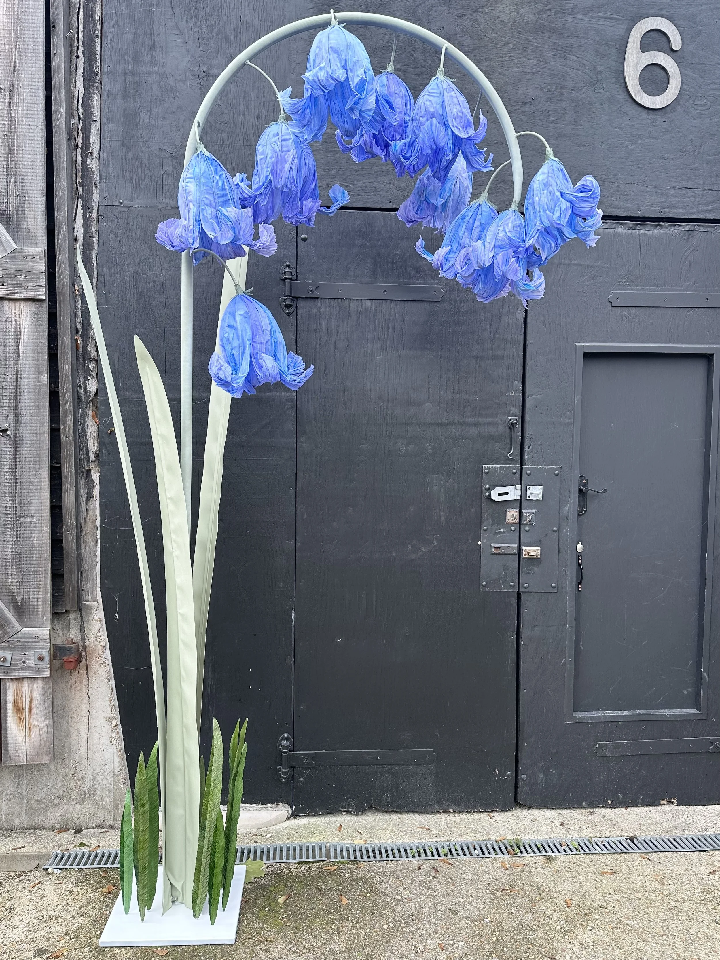 Giant Bluebell for Jo Malone London Shop Display. Handmade from fabrics by Fiona Coupe Studio