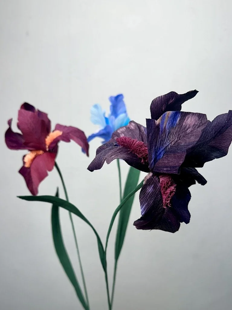 crepe paper flowers for Jo Malone installation