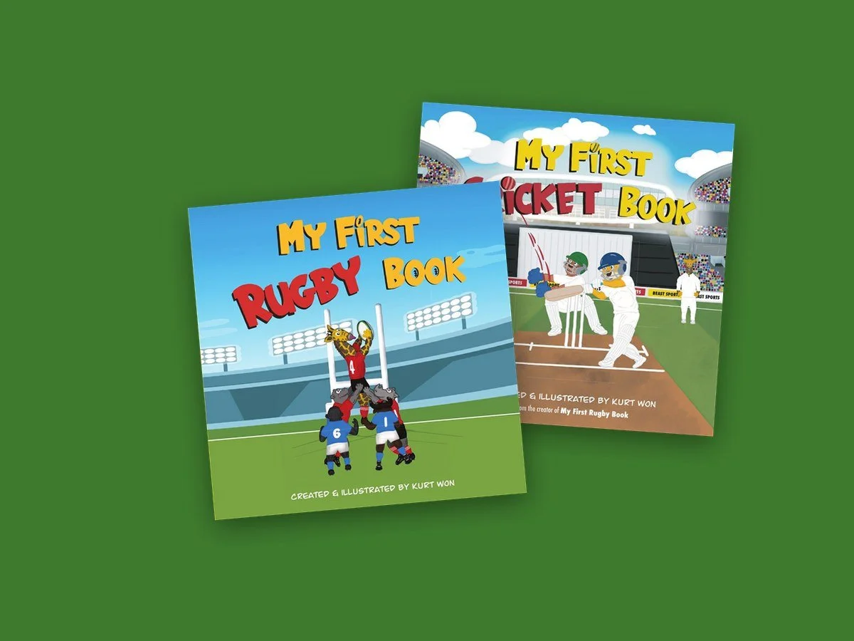My First Rugby Book and My First Cricket Book gift set covers