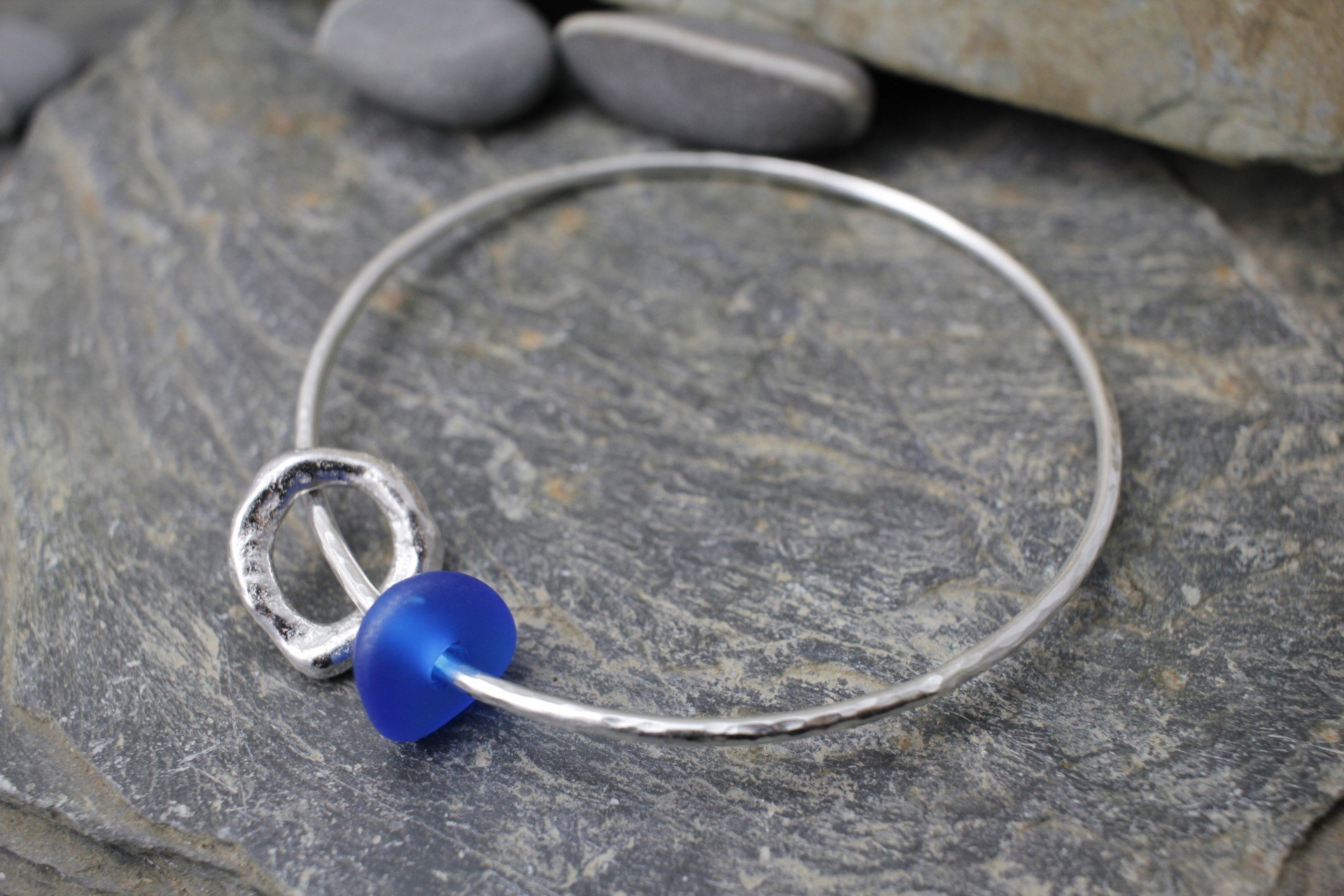 Seaglass & Halo Bangle