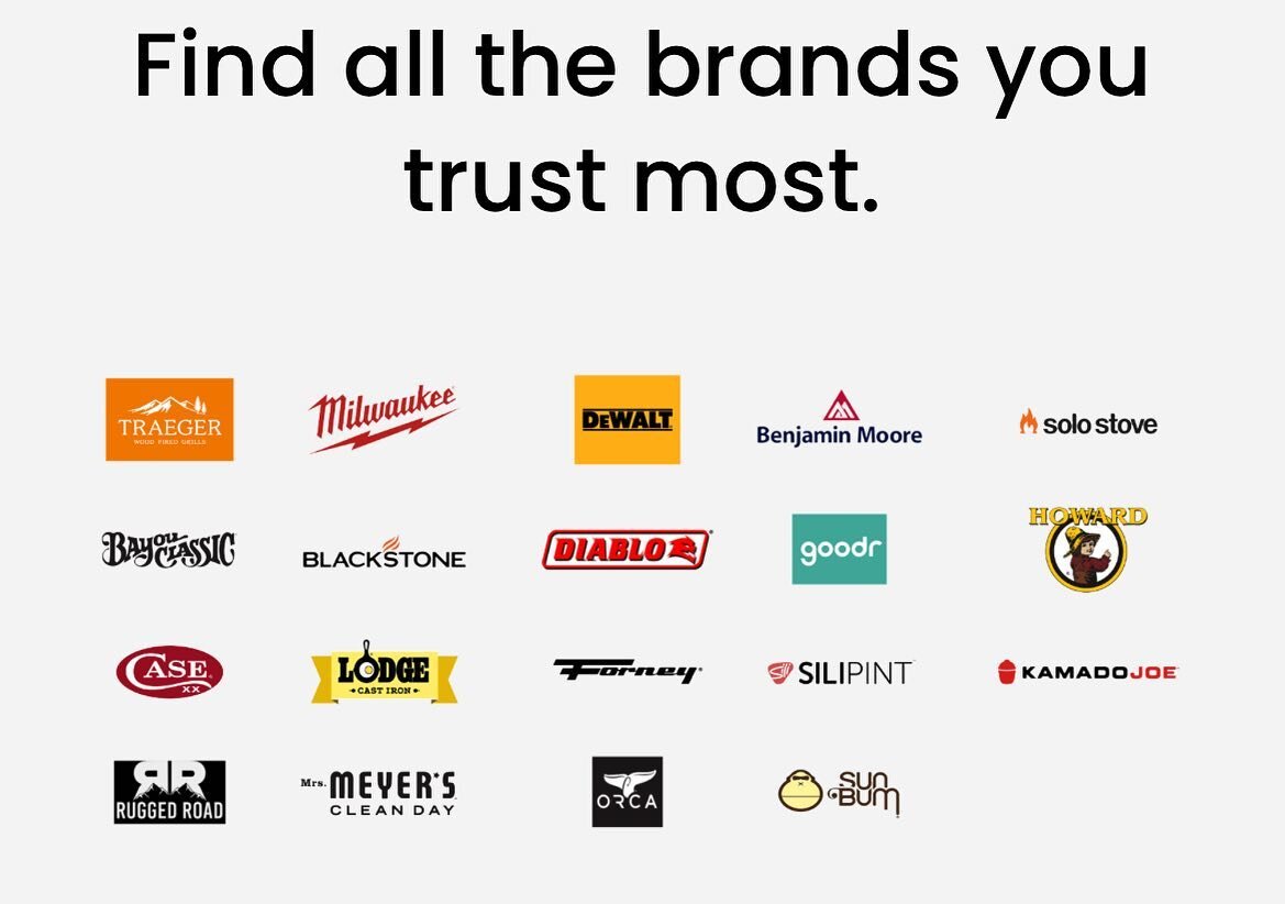 Find all the brands you TRUST the most right here at Corinth Hardware.