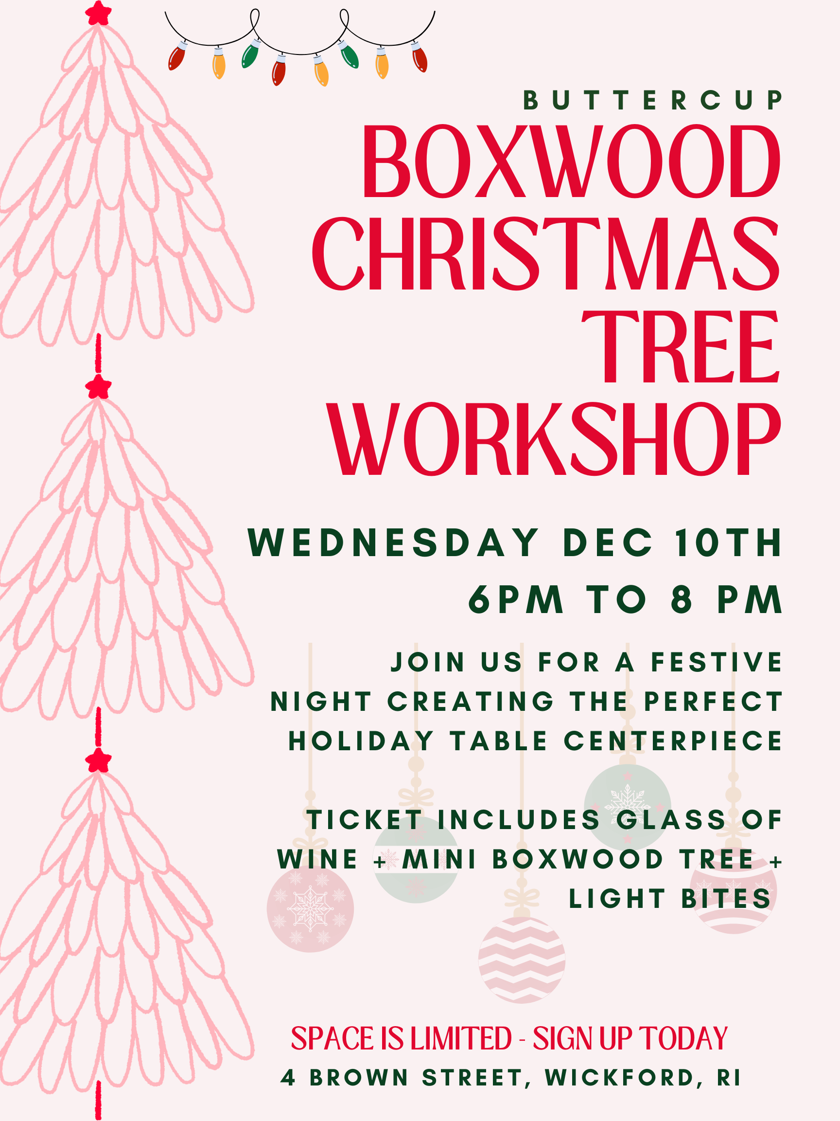 Boxwood Christmas Tree workshop