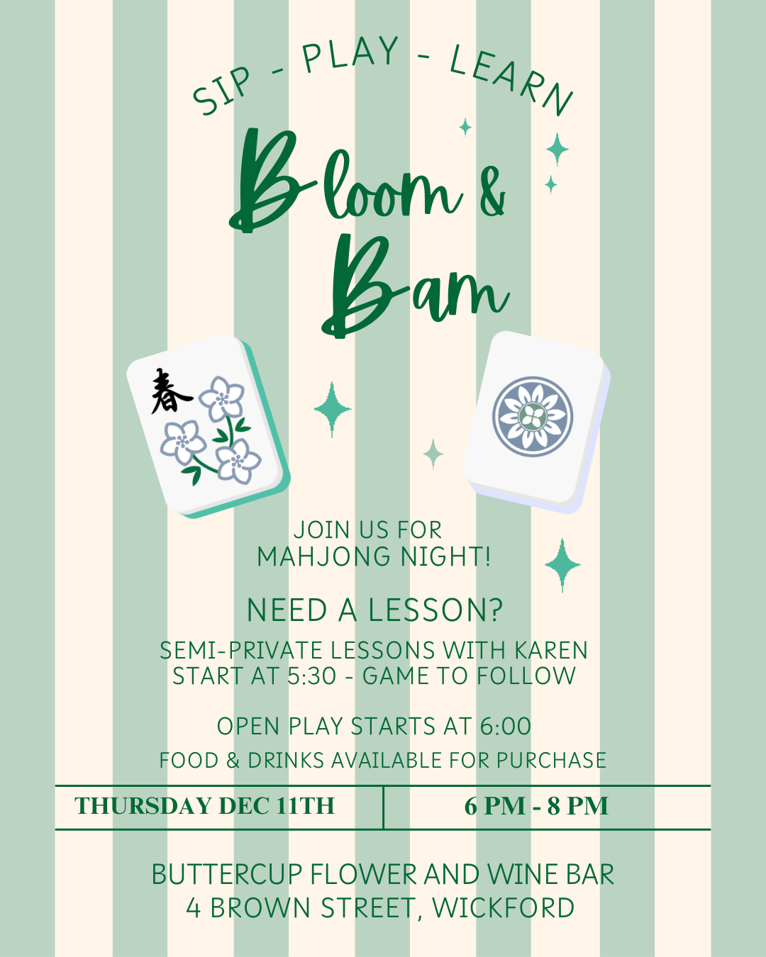 Mahjong Night at Buttercup!