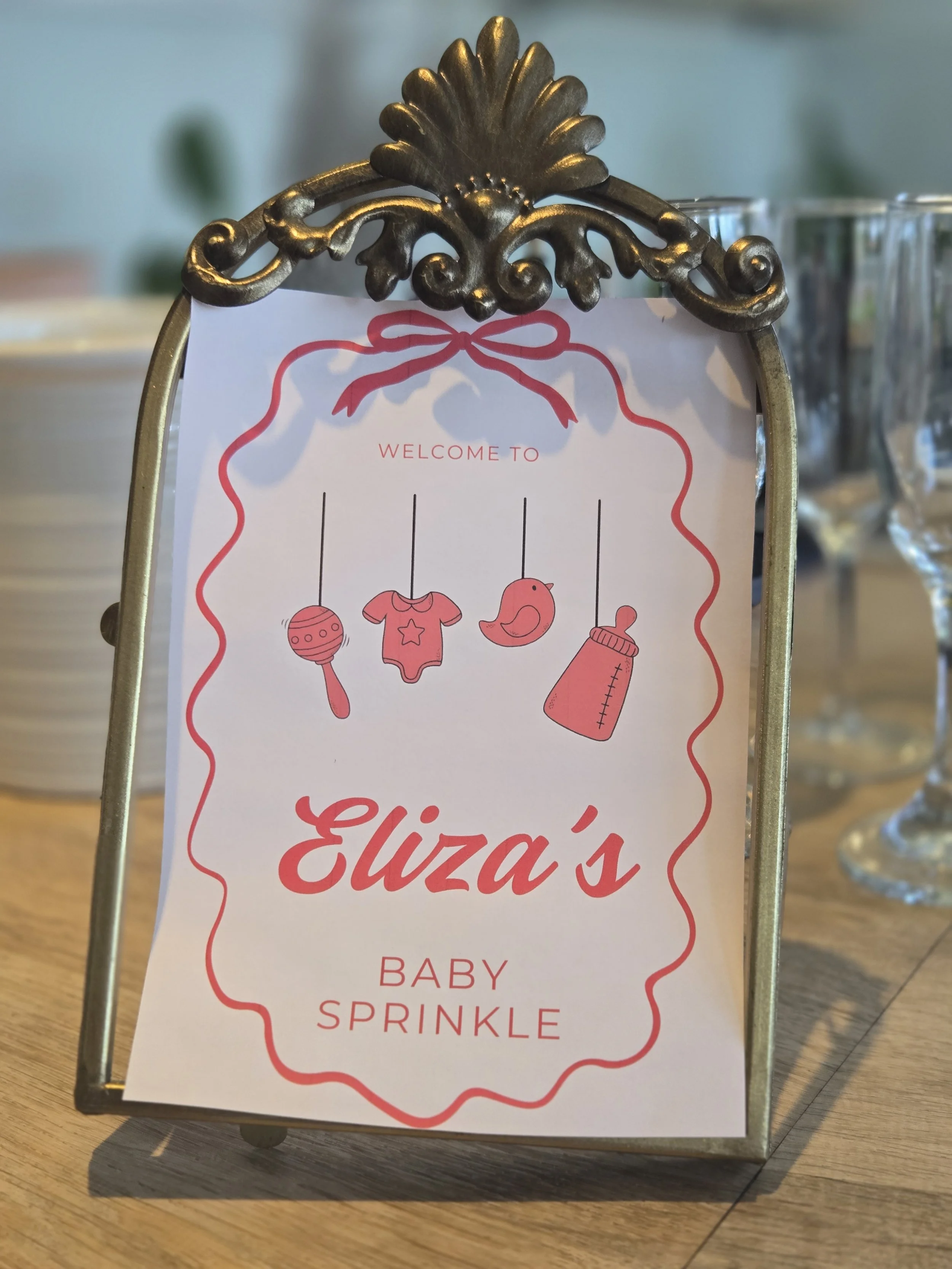 Baby Sprinkle welcome sign