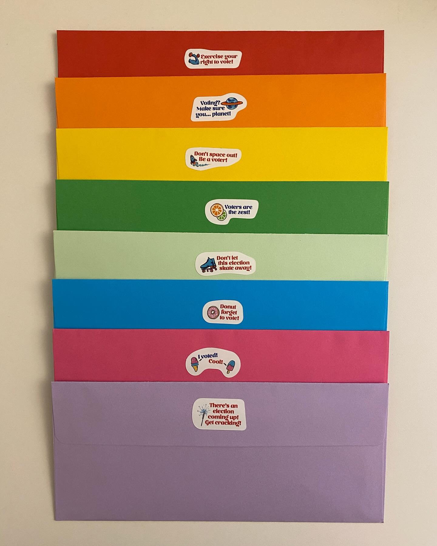 @votefwd letters go out this week! Looking forward to being on the other side of this election and hoping we make the choice that I know in my heart is best for all of us. We are all in this together! 💪 💙🗳️🥥🌴 (stickers from @marylikespostcards )