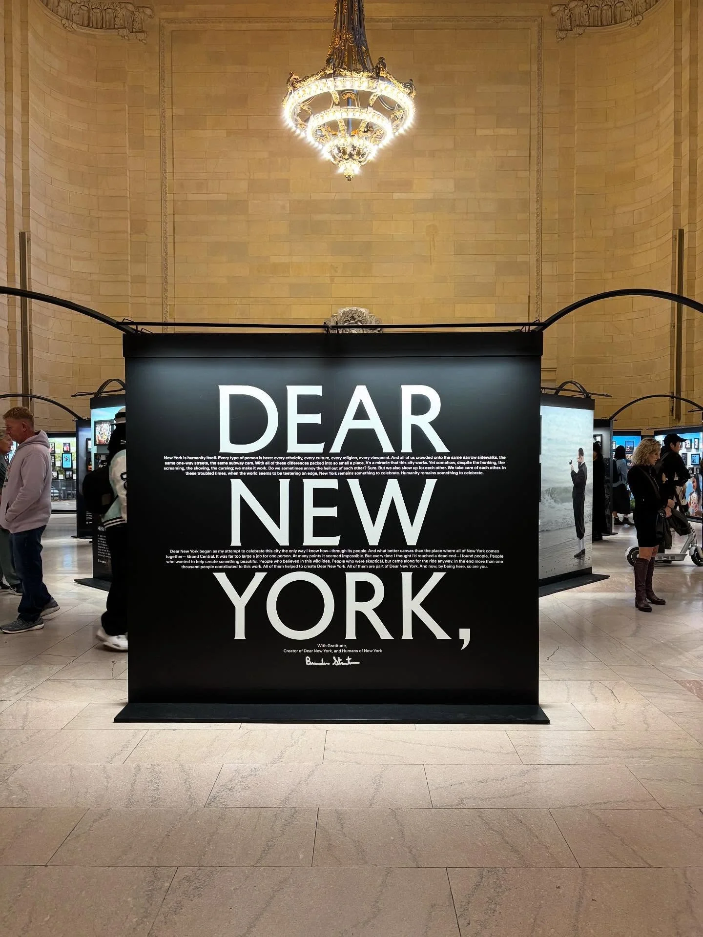 New Yorkers! You must head to @grandcentralnyc to check out this public art exhibit. It is absolutely beautiful. The photo gallery with portraits submitted by NYC public school students to honor someone in their community brought tears to my eyes. Ea