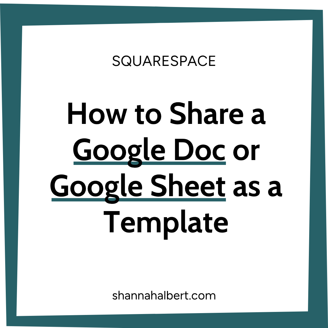 How to Share a Google Doc or Google Sheet as a Template
