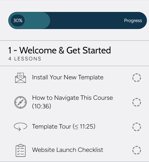Screenshot of sidebar navigation using icons with thumbnails transparent with no video play icon