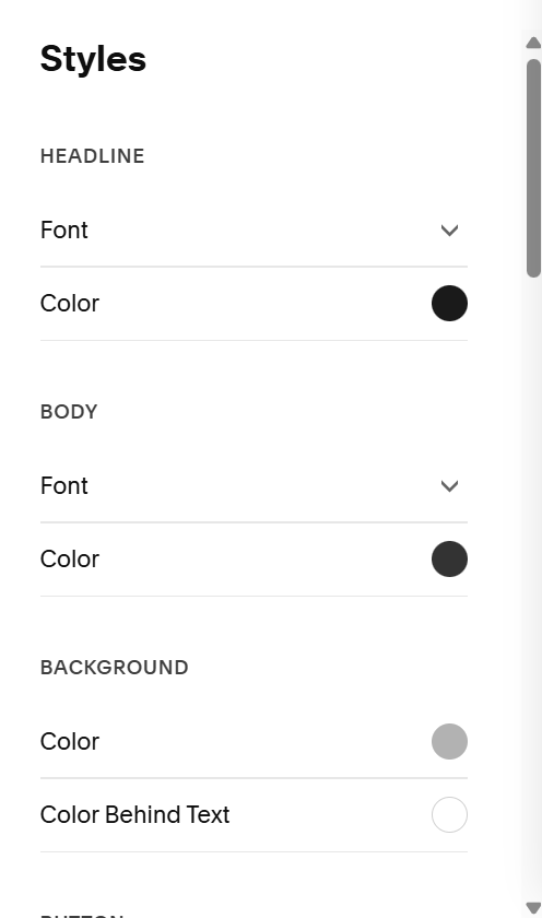 Screenshot of styles panel with gray-border