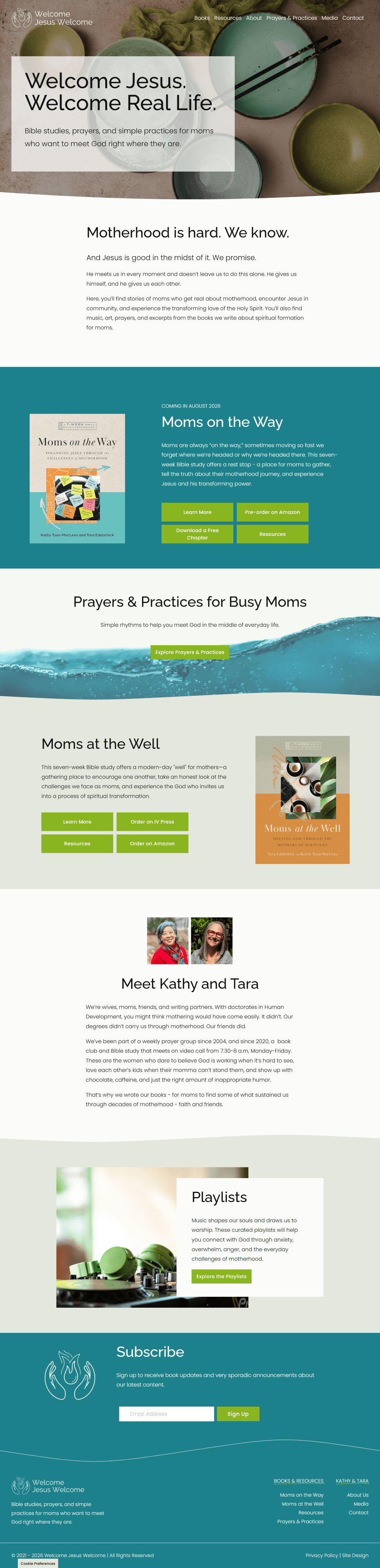 Welcome Jesus Welcome Home Page with gray-border