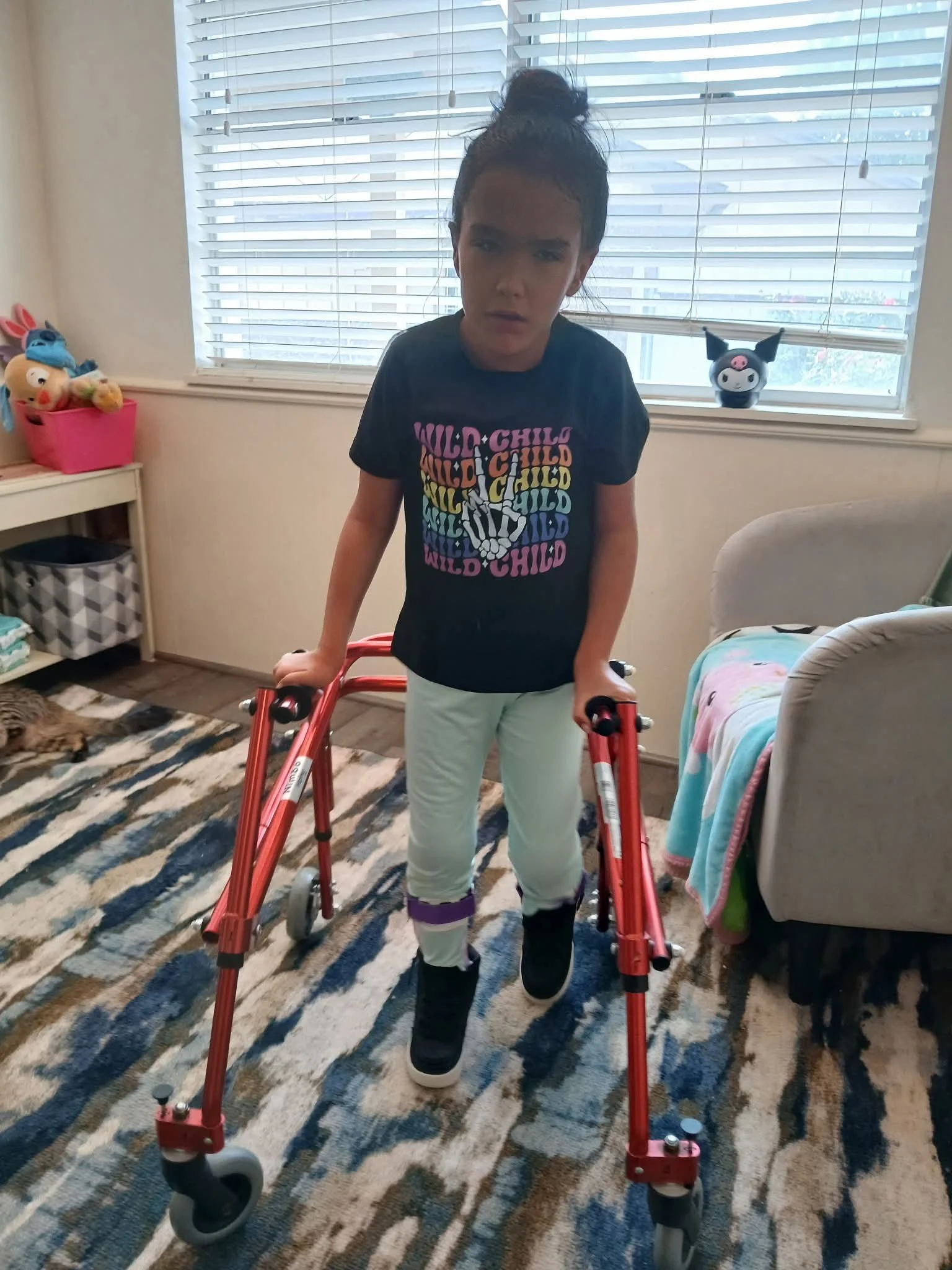 Eva needed new AFO's and they weren't covered under insurance, so we got them for her!