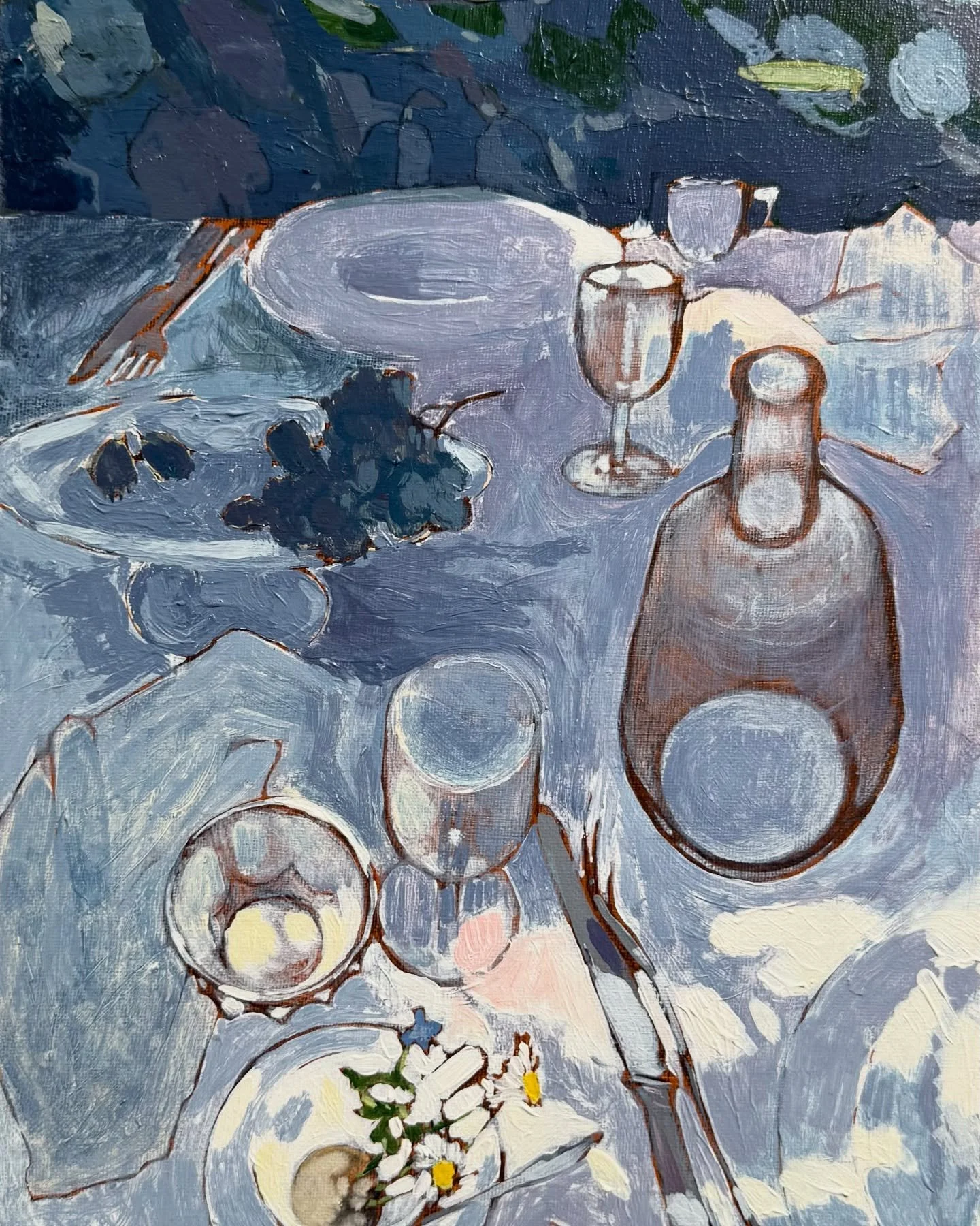 &laquo;&nbsp;Nostalgie de la lumi&egrave;re&nbsp;&raquo; Acrylique sur toile 28x40cm de Laure Gisbert @laure_gisbert &agrave; d&eacute;couvrir &agrave; la maison galerie de Gerberoy 

#gerberoy #exposition 
#art 
#femmesartistes
#baudelairegallery