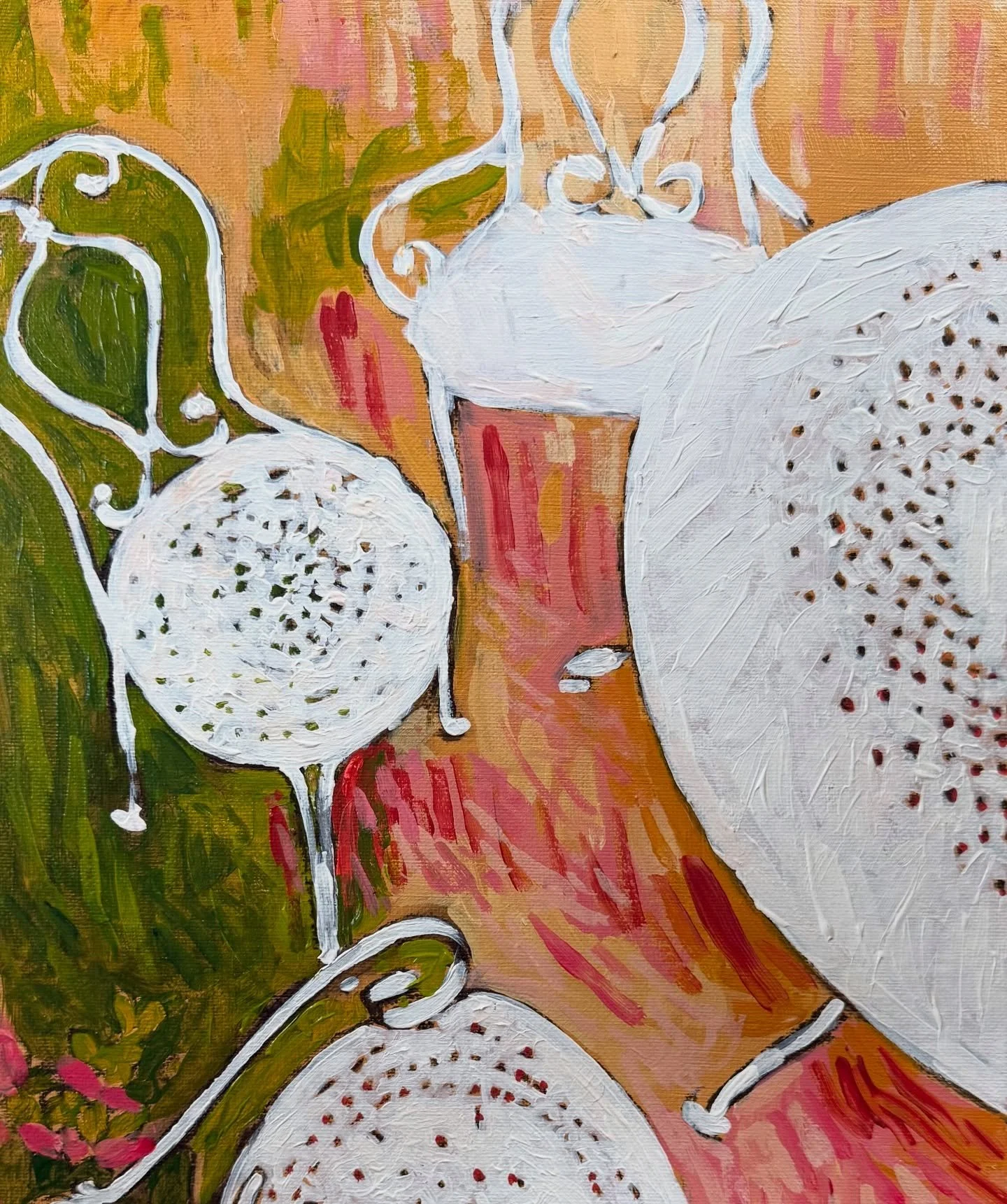 Un beau tableau plein de bonne humeur et d&rsquo;ensoleillement de Laure Gisbert @laure_gisbert en attendant la r&eacute;ouverture samedi 31 mai.
Je m&rsquo;absente quelques jours pour f&ecirc;ter les 80 ans de mes parents d&rsquo;amour.
Amour &agrav