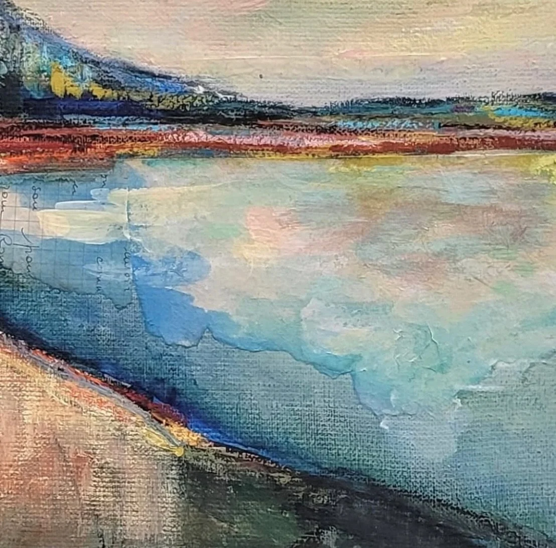 Les Falaises bleues de Dominique Dubois. &Agrave; observer en d&eacute;tail &agrave; la Baudelaire Gallery &agrave; Gerberoy 🩵 #gerberoy
#art
#baudelairegallery
#femmesartistes 
#exposition#gerberoy
#art
#baudelairegallery
#femmesartistes 
#expositi