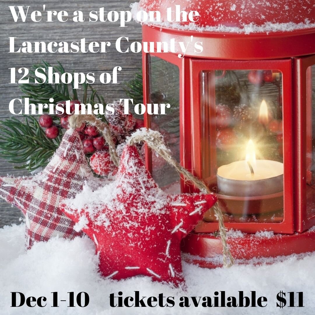 We will be open for our regular shoppers and Tour shoppers 12/1 - 12/10 (except Sunday). We also sell tour tickets at our store for $11 each. Join the fun!