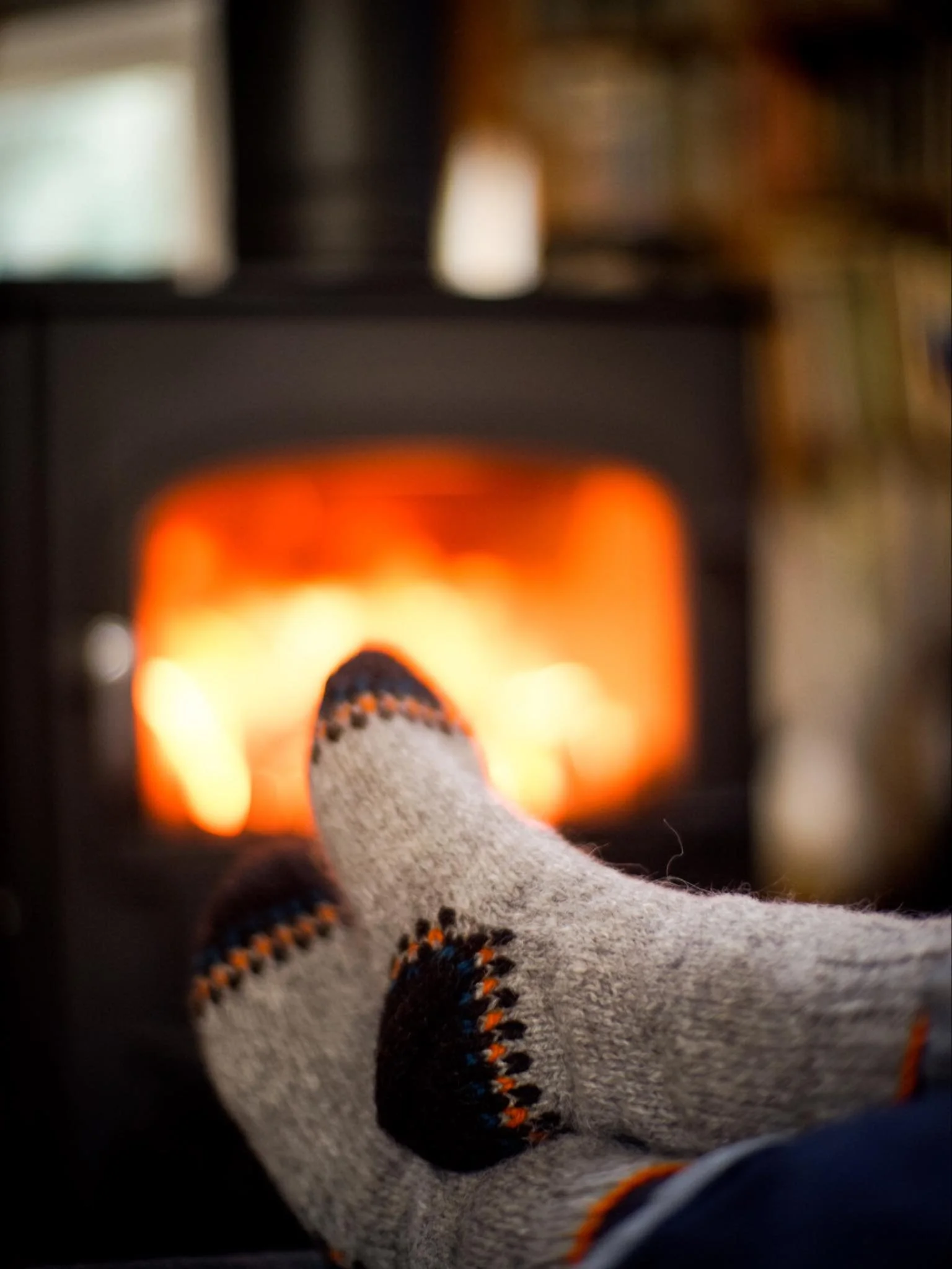 Cosy Winter Socks.
These hand knitted, pure wool socks are perfect for wintery days lounging in front of the fire. They are an identical version of my Baltic Star socks (just without the duplicate stitch star), so are a little quicker to make. The pa