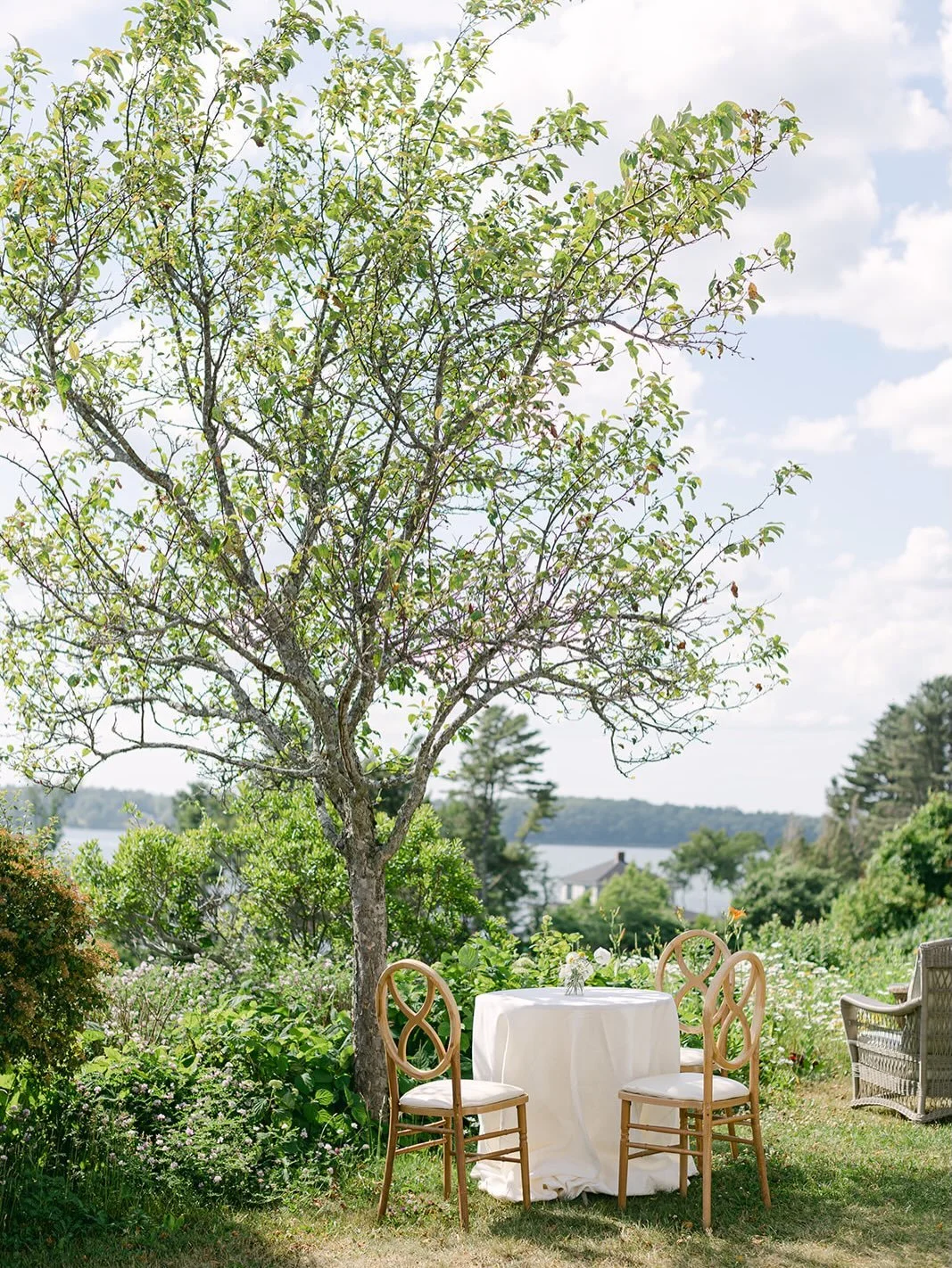 Chebeague Island offers quiet, expansive and unassuming beauty. The design for this July wedding was shaped by that sense of place.

In collaboration with @landfalldesigns, we chose white &amp; cream seasonal flowers, touches of soft yellow and pale 