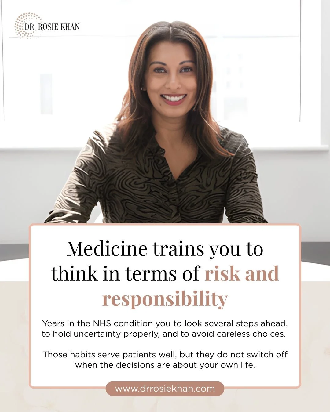 Medicine trains you to think in terms of risk, consequences, and responsibility. 

So when you hesitate over life decisions, that&rsquo;s often care, not weakness. 

Those habits matter in the NHS, and they don&rsquo;t magically switch off when the d