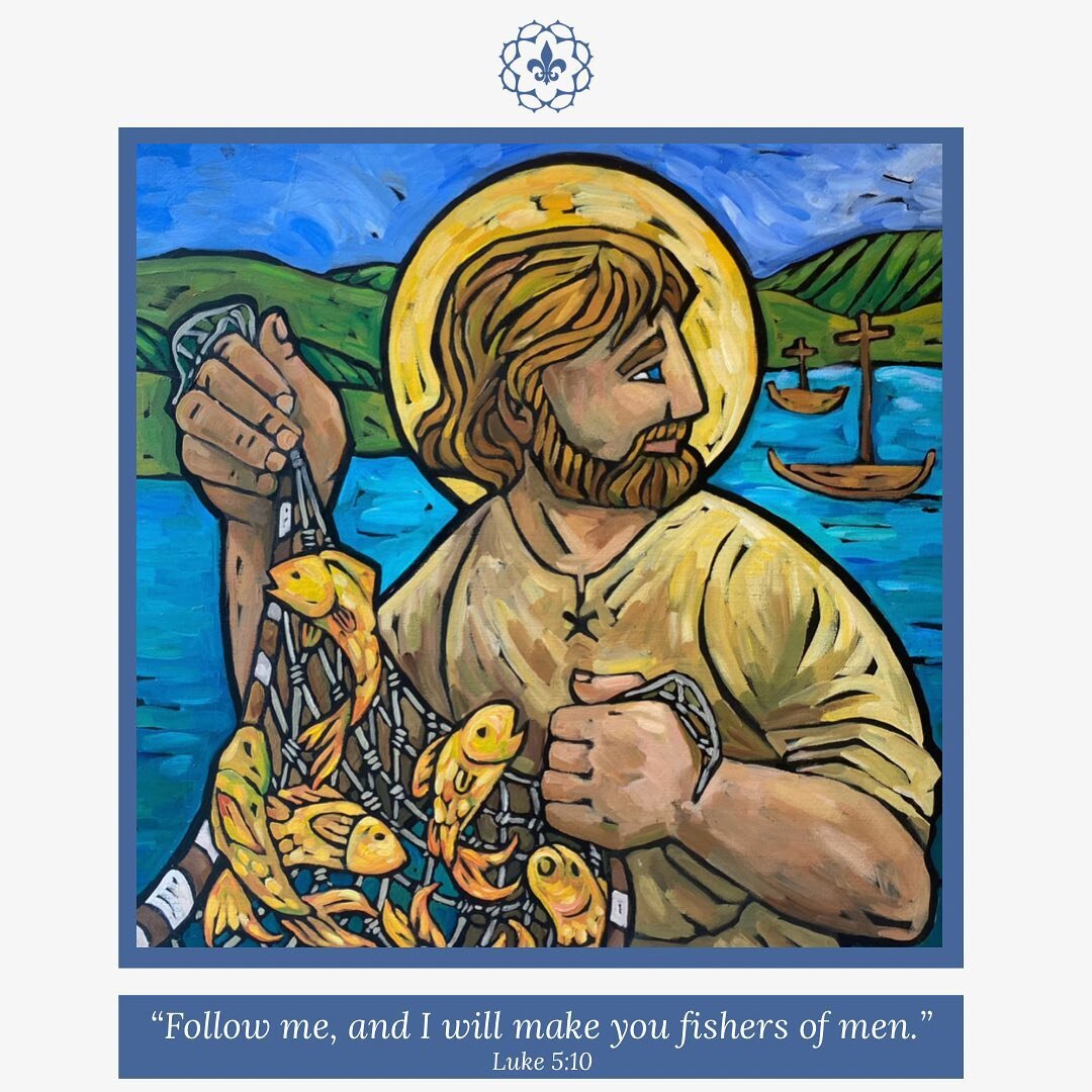 &ldquo;Follow me, and I will make you fishers of men.&rdquo;&mdash;words from today&rsquo;s Gospel reading

We invite you to meditate upon today&rsquo;s reading with this acrylic painting of St. Peter by SL9 Artist Jaclyn Warren. This painting of St.