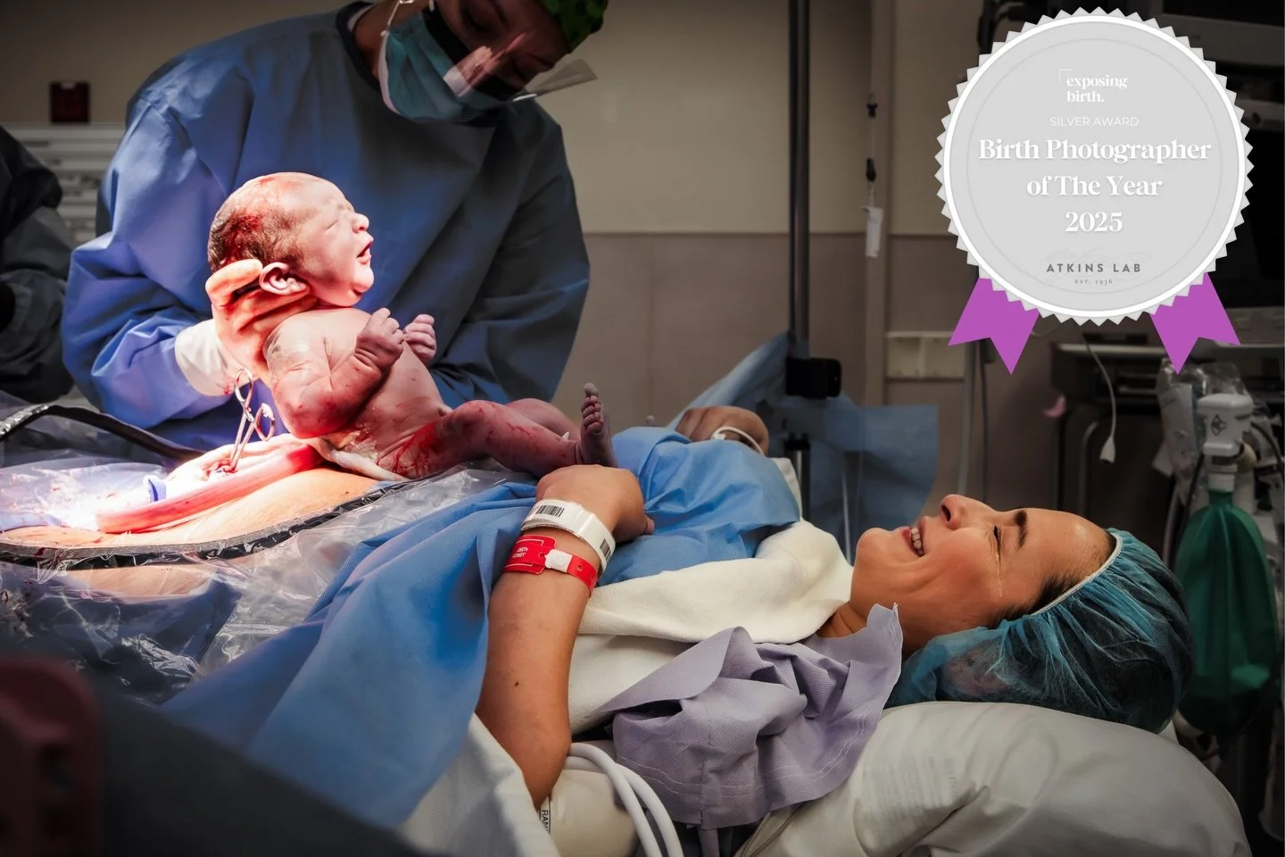 It was about time I got around to sharing the photos that received awards with the Birth Photographer of the Year Awards! My first and highest scoring image: Mirroring Tears. A beautiful, redemptive scheduled cesarean. A mother and daughter both shed