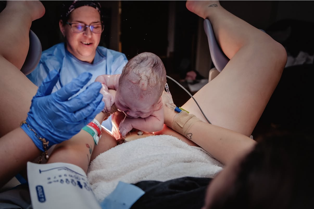 A Mother-Assisted Catch with a Midwife at Peterson Regional